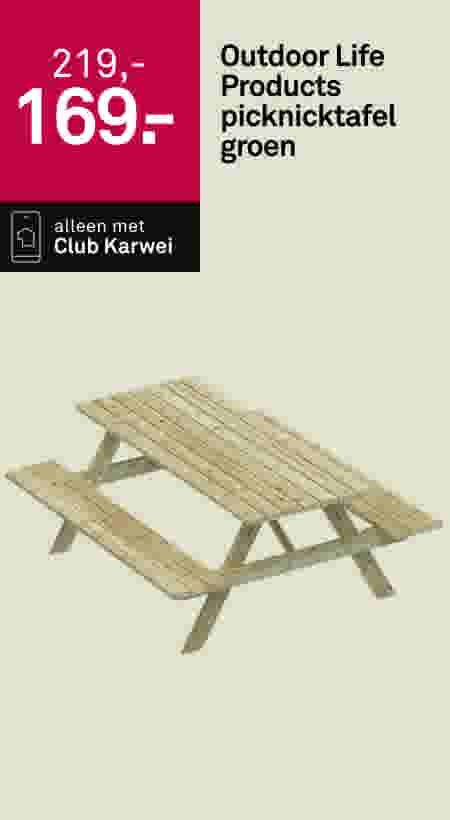 Outdoor Life Products picknicktafel groen
