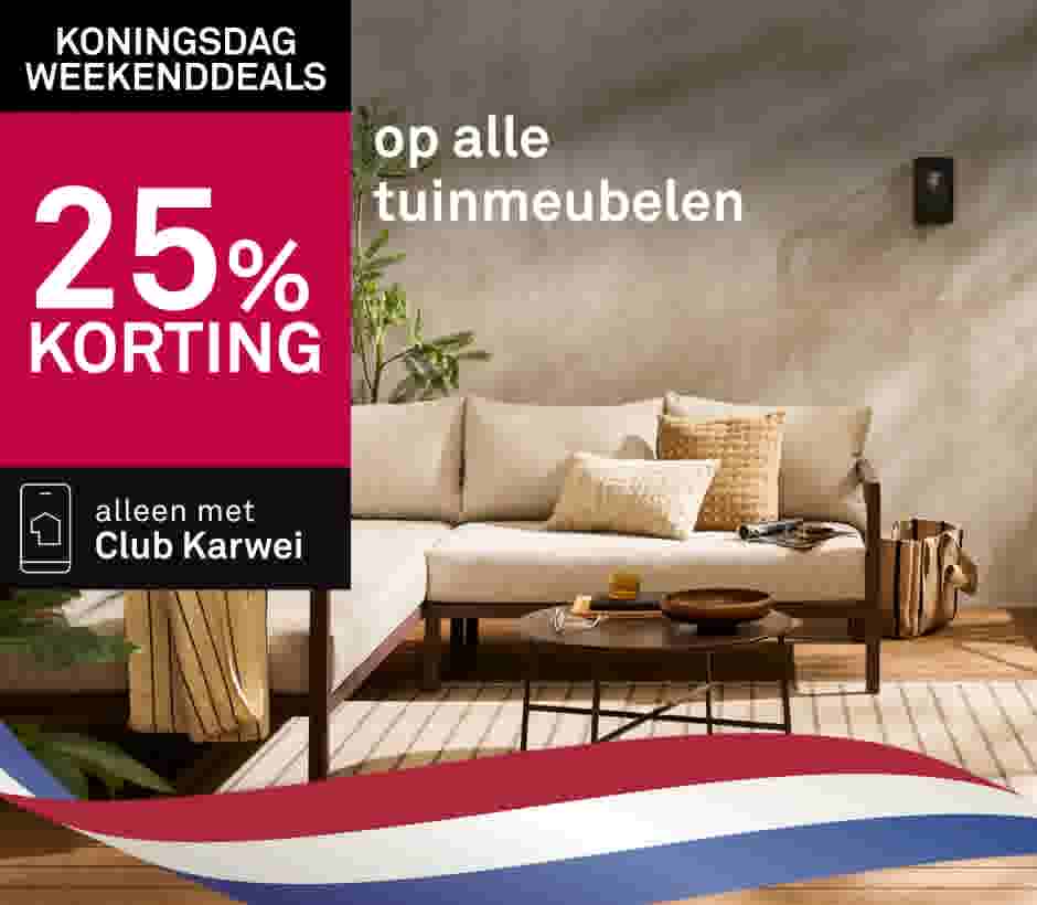 25% korting op alle tuinmeubelen