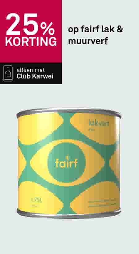 25% korting op fairf lak & muurverf