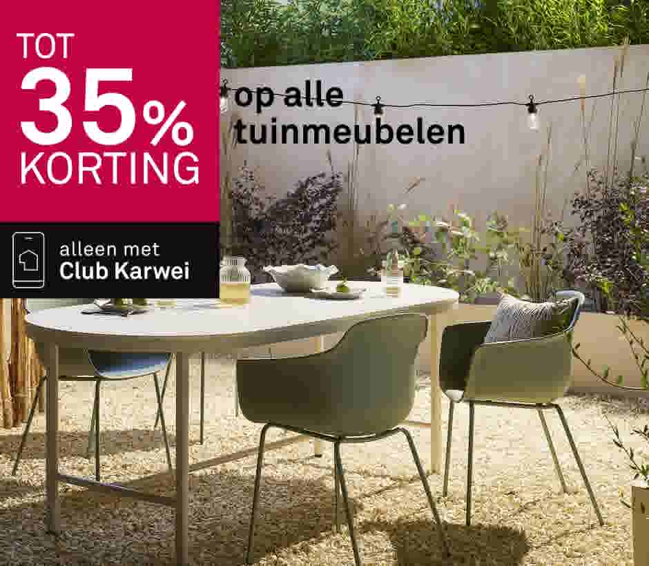 Tot 35% korting op alle tuinmeubelen