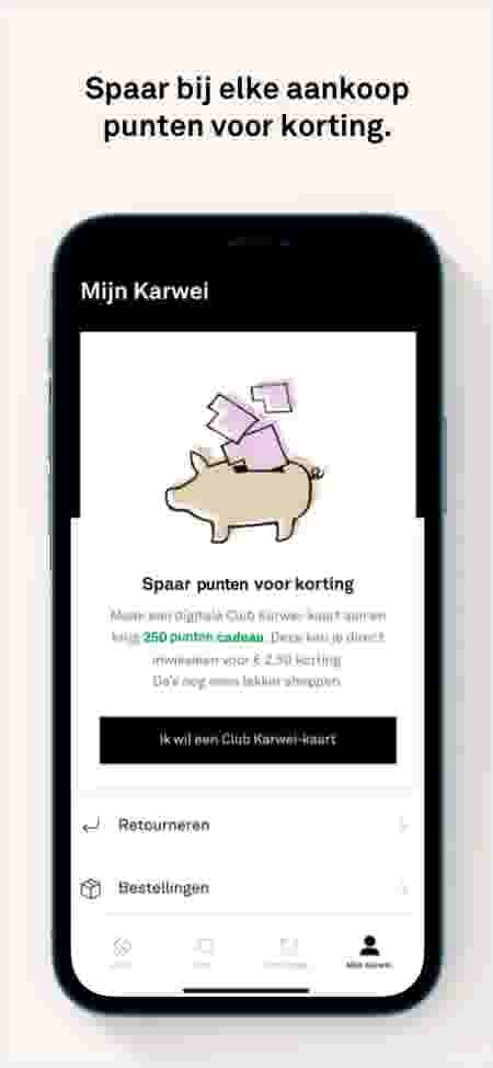 Spaar heitjes in de Karwei app