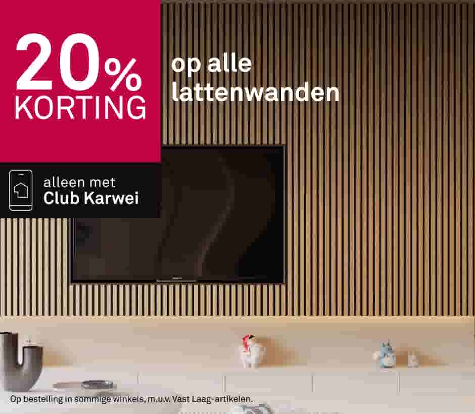 20% korting op alle lattenwanden