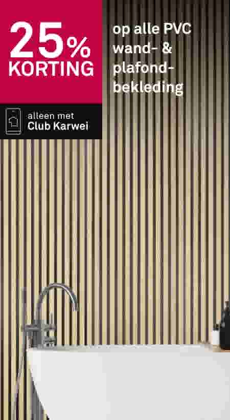 25% korting op alle PVC wand- & plafondbekleding