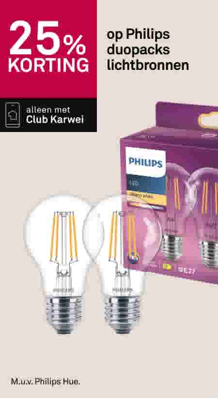 25% korting op Philips duopacks lichtbronnen