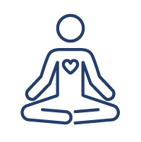 Person mit einem sichtbaren Herz