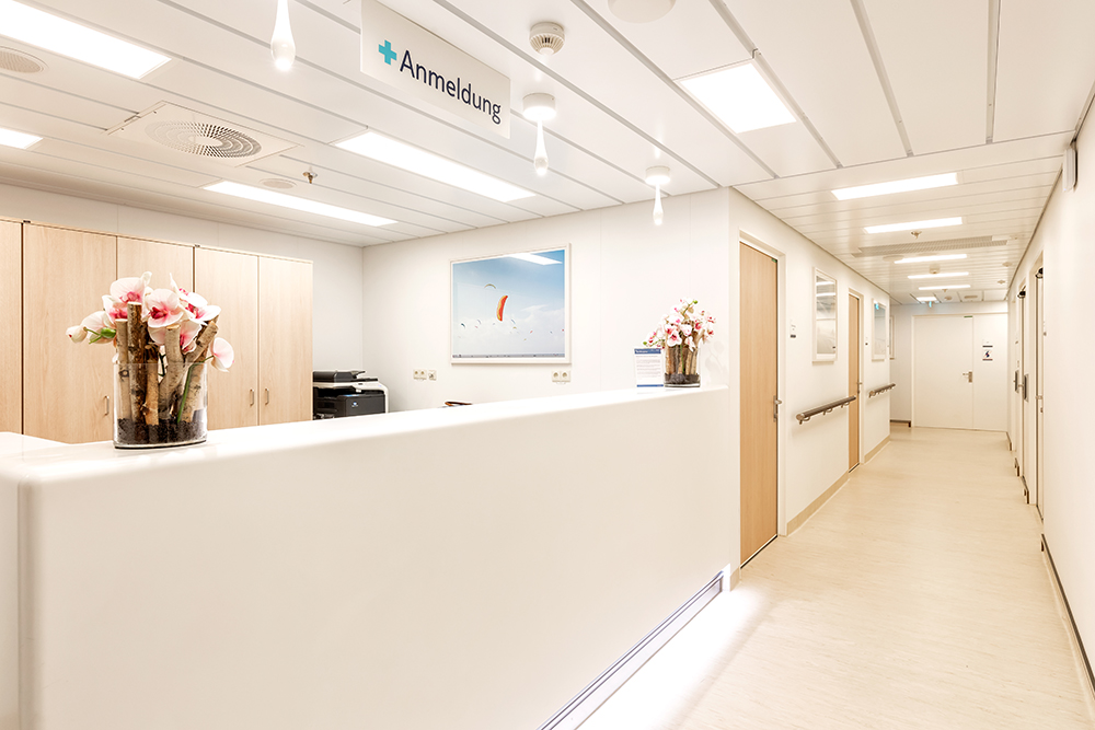 Eingangsbereich des Hospitals. 