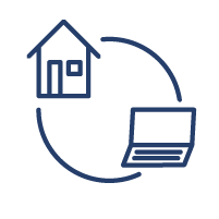 Haus und Laptop