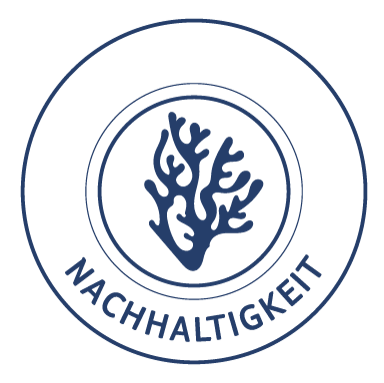 Koralle mit Schriftzug Nachhaltigkeit