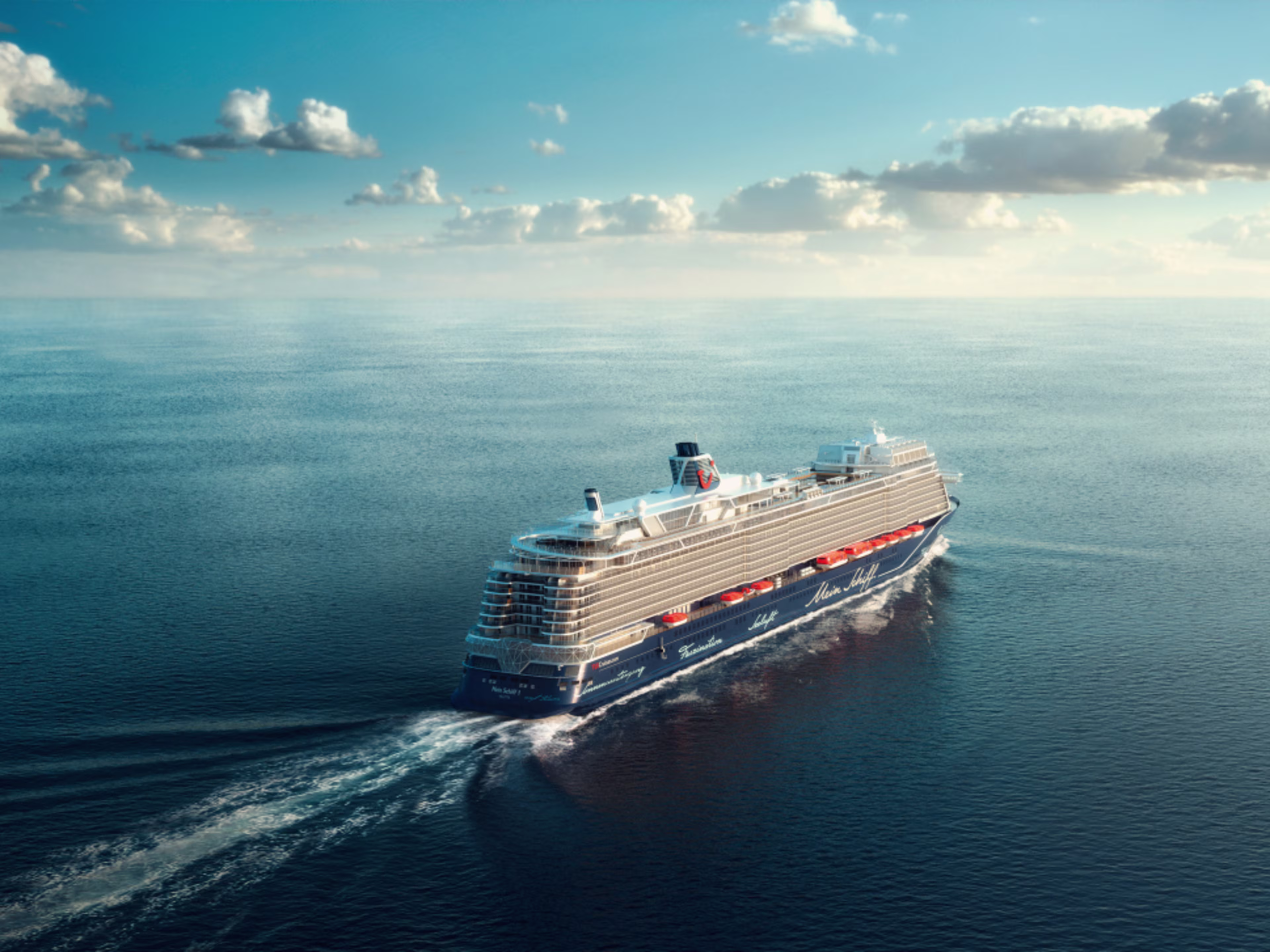 Mein Schiff auf dem offenen Meer