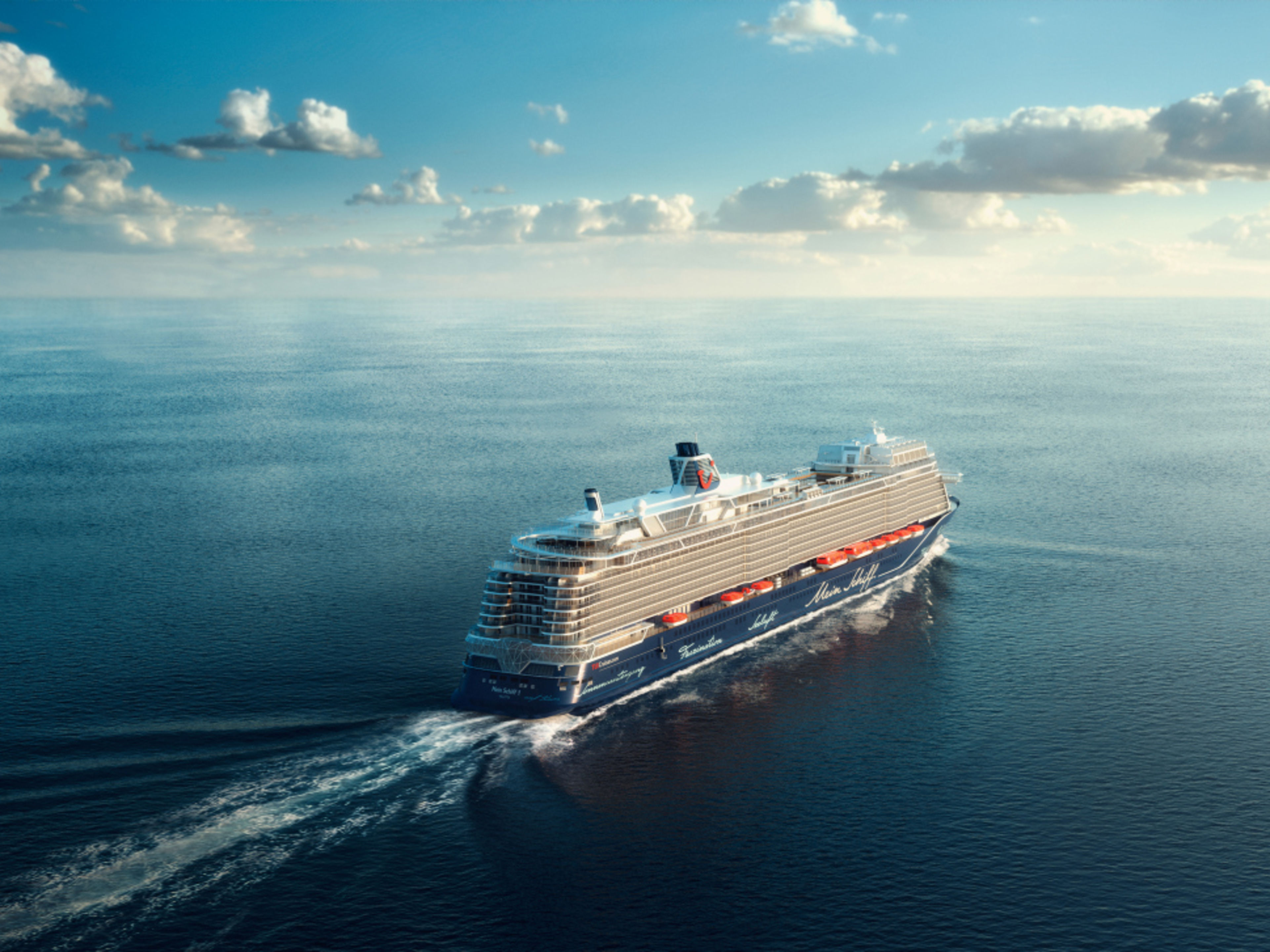 Mein Schiff auf dem offenen Meer