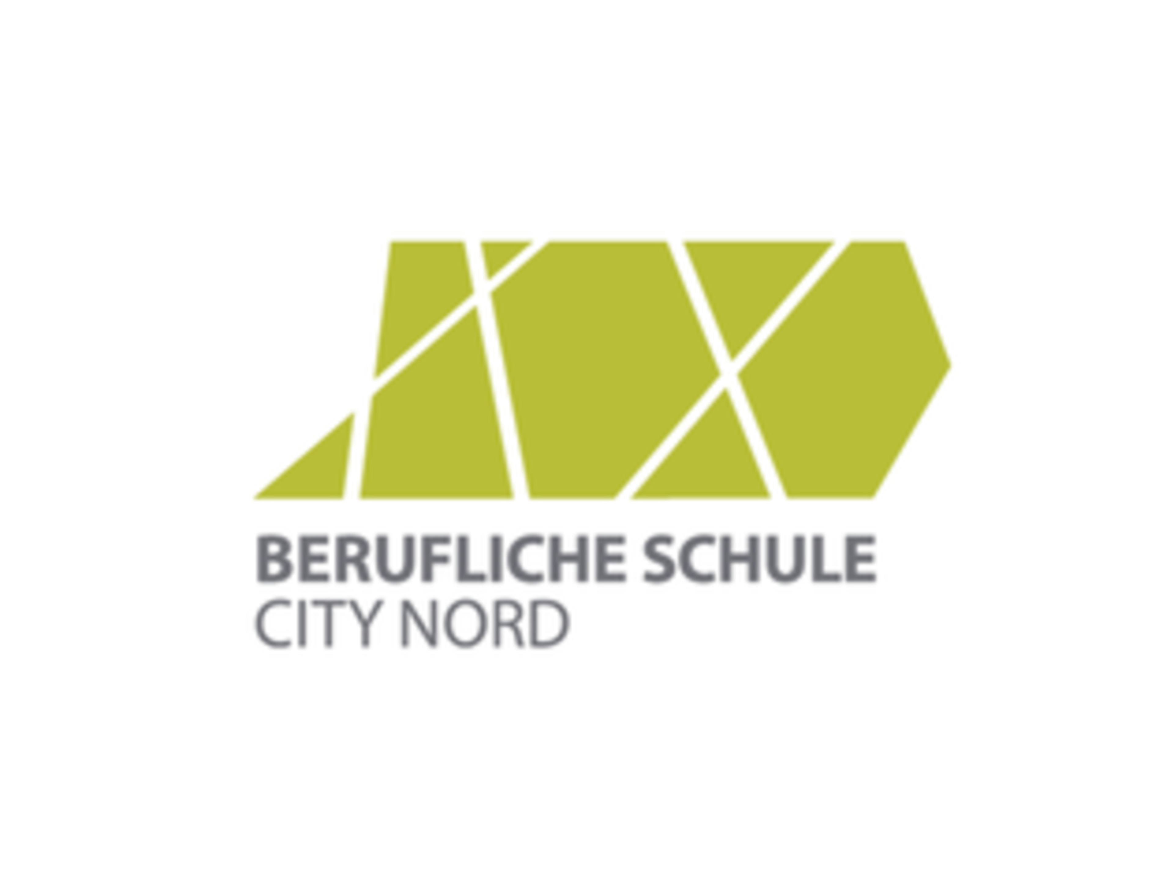 Grüner Pfeil mit Schriftzug Berufliche Schule City Nord