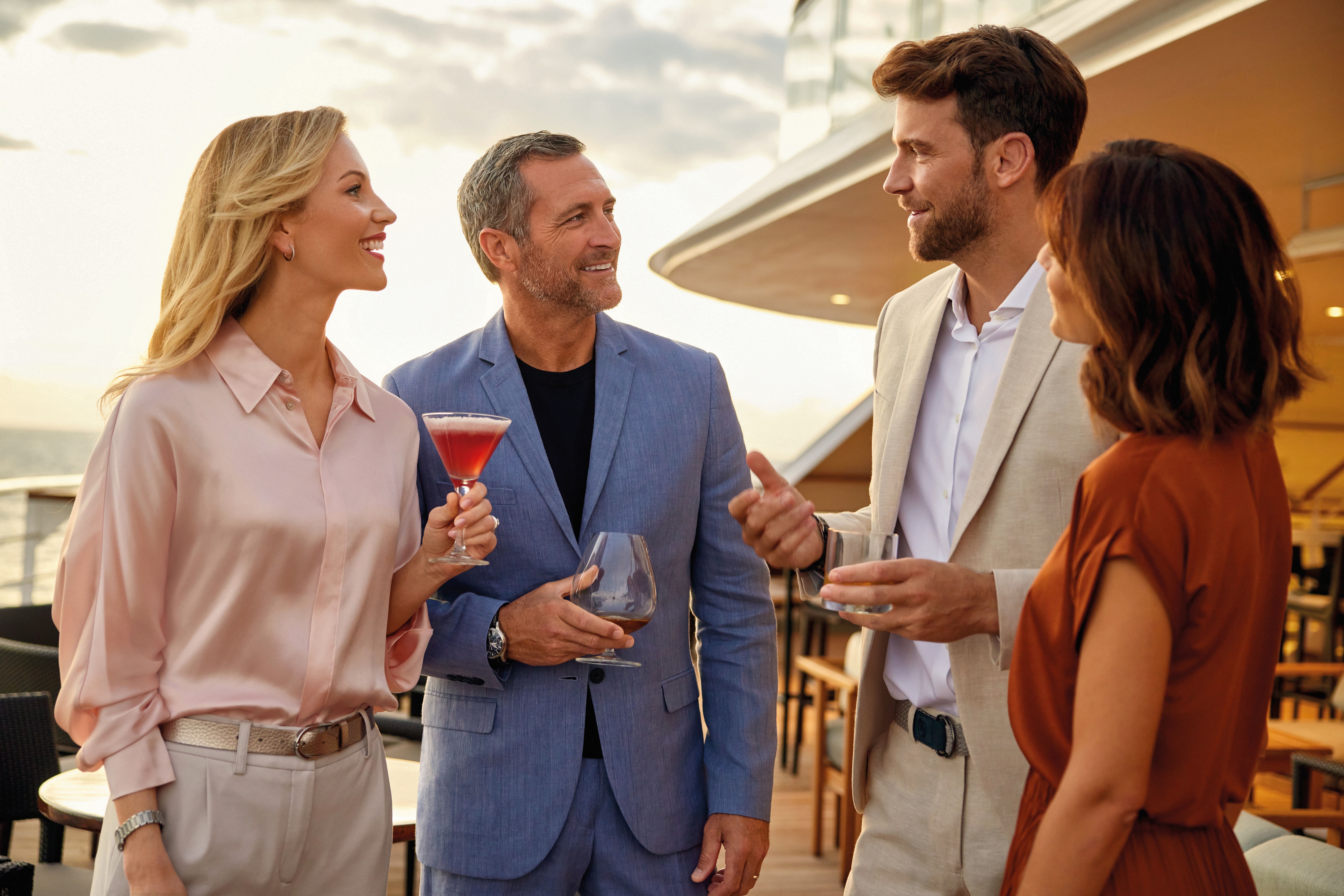 Der exklusive "Club-Cocktail" bietet einen besonderen Willkommensmoment, hier auf der EUROPA 2