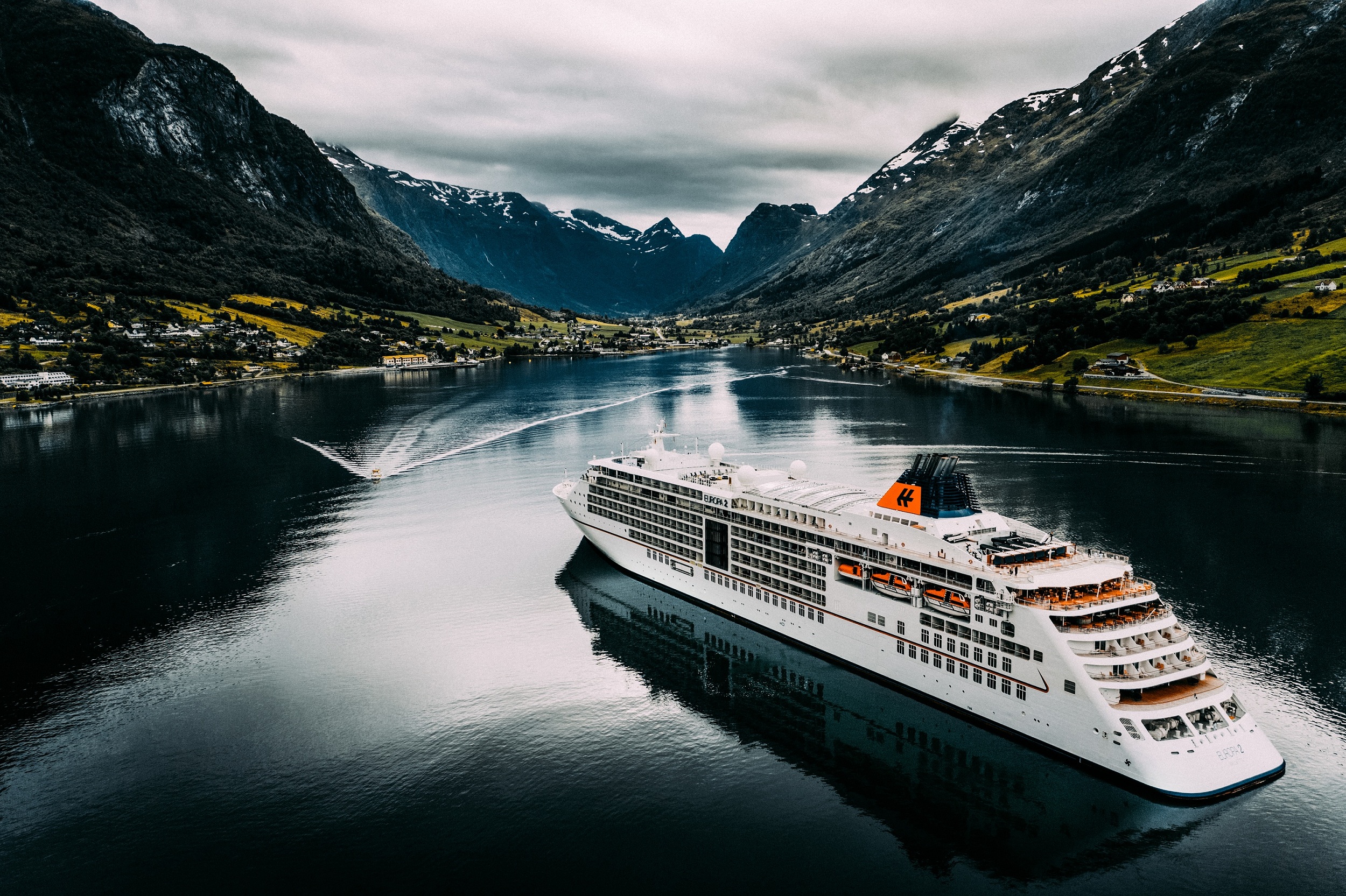 The EUROPA 2 on a fjord in Norway