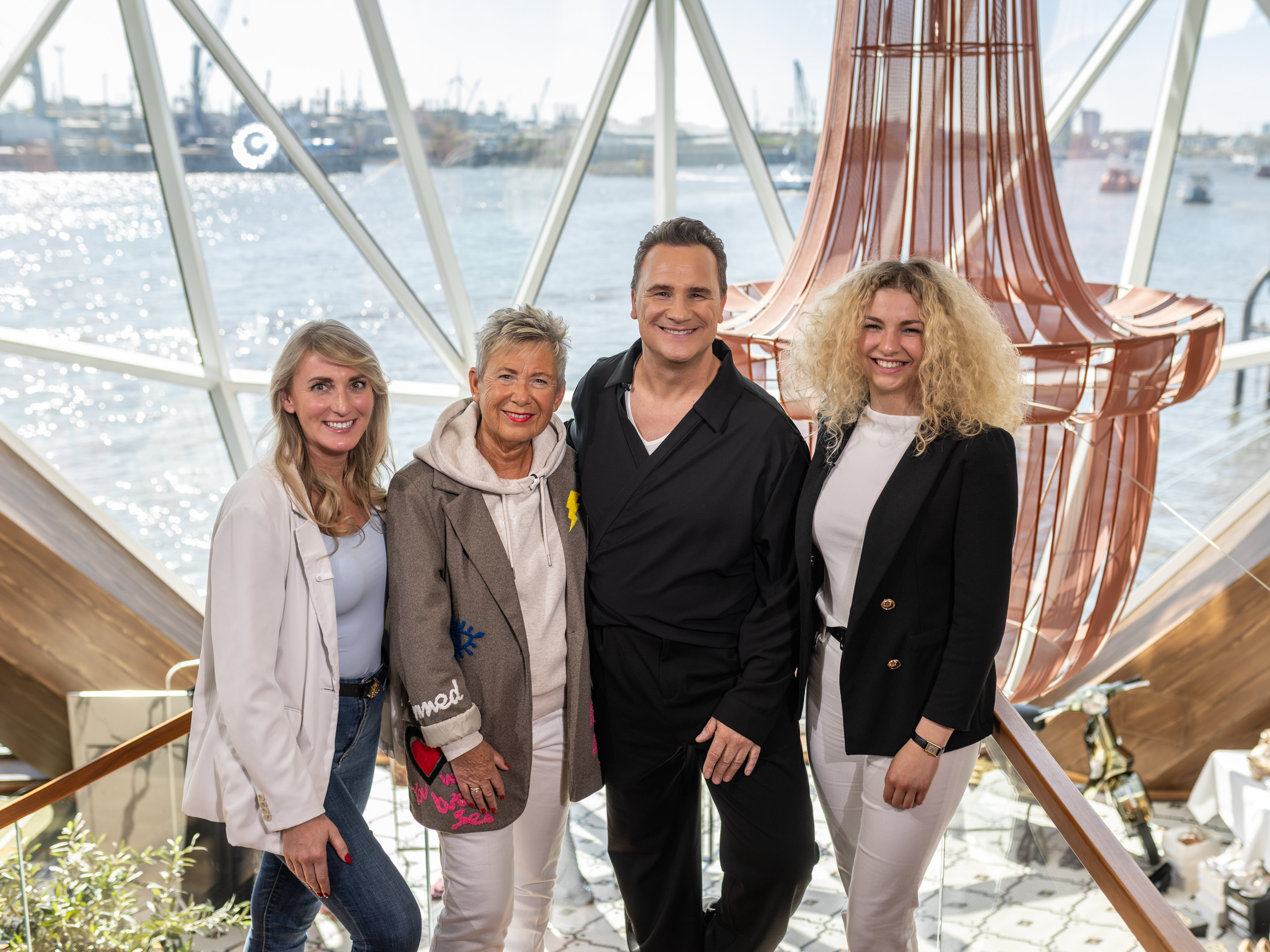 The three godmothers of the Mein Schiff Flow: Julia (aged 20), Annabelle (aged 35) and Karin (aged 67). 