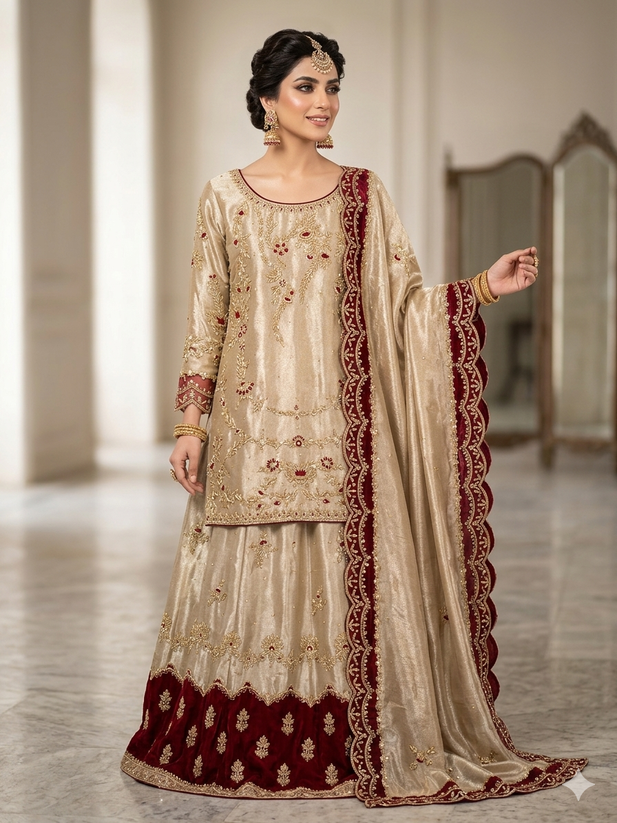 Designer Golden Silk Bridal – photo 1
