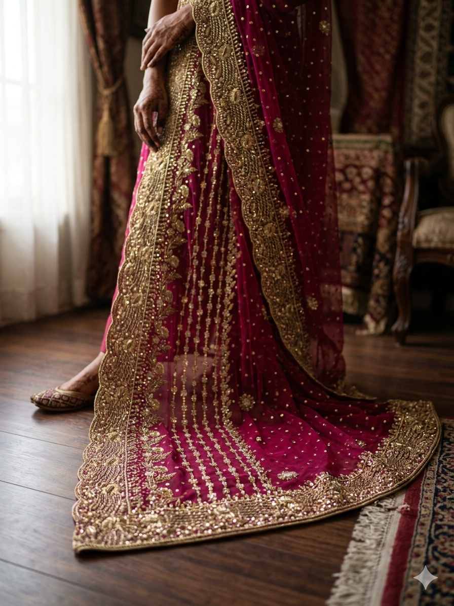 Khaddi net bridal alternate view