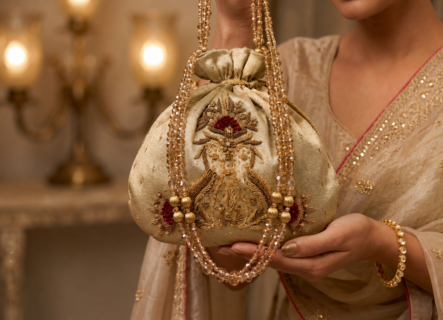 Elegant Golden Silk Dress thumbnail 4