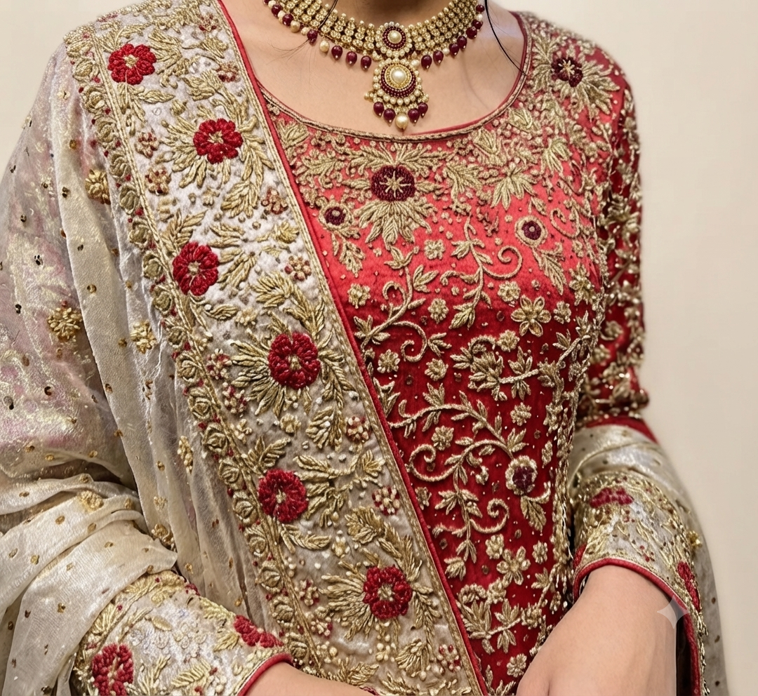 Regal Red Wedding Dress  alternate view