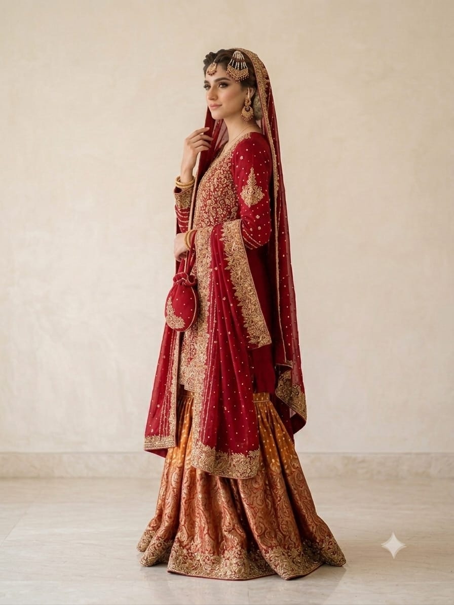 Royal Zardozi Bridal Lehenga alternate view