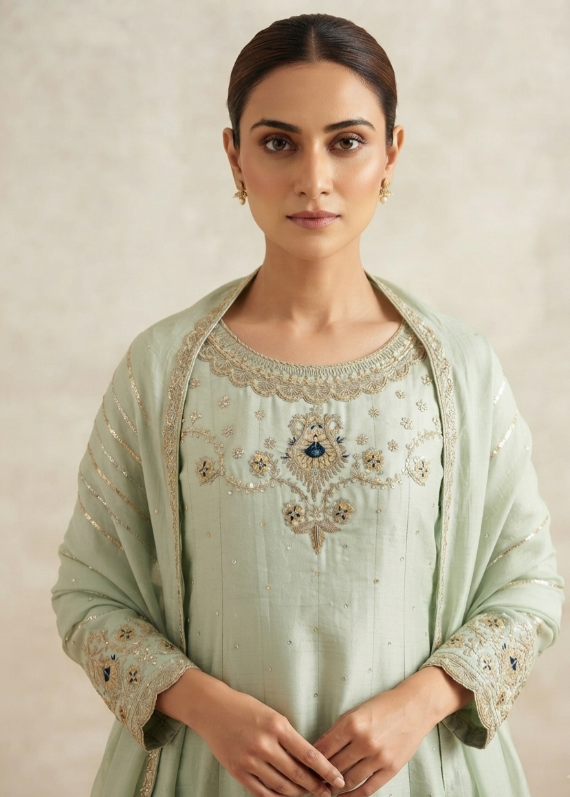 Mint Serenade Anarkali alternate view