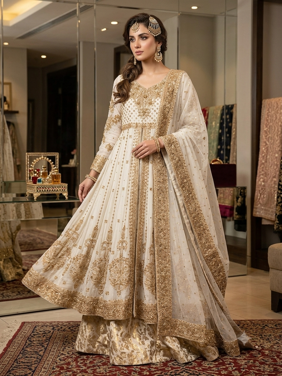 Timeless white elegant maxi