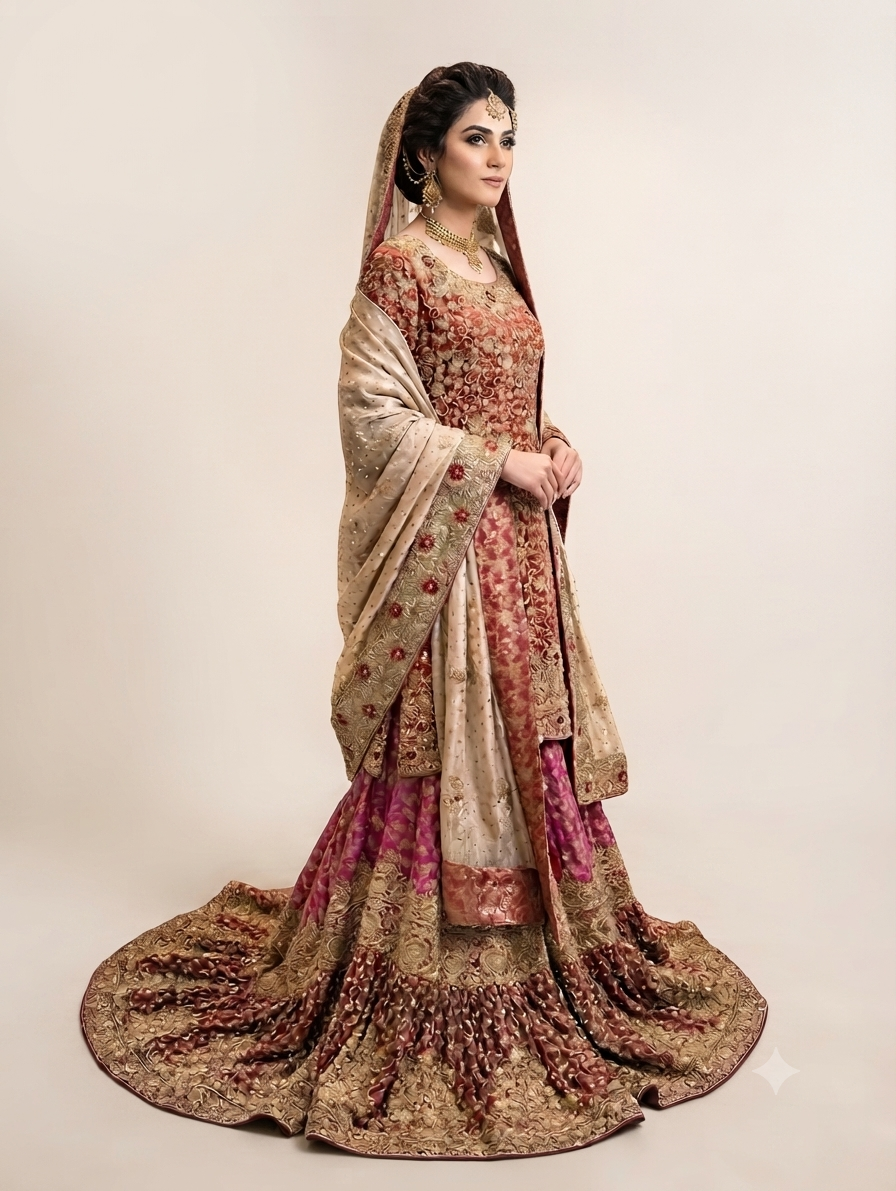 Regal Red Wedding Dress 