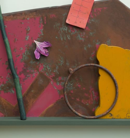 Ron Isaacs
Lost Plot, 2024 (detail)
Acrylic on birch plywood construction
16 x 31 x 2.5 inches
40.6 x 78.7 x 6.4 cm