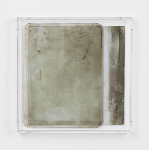 Anneke Eussen
On Different Days 06, 2020
Time-stained car panes, metal hooks, mounted on wood, and plexiglass frame
20.08 x 20.08 inches
51 x 51 cm