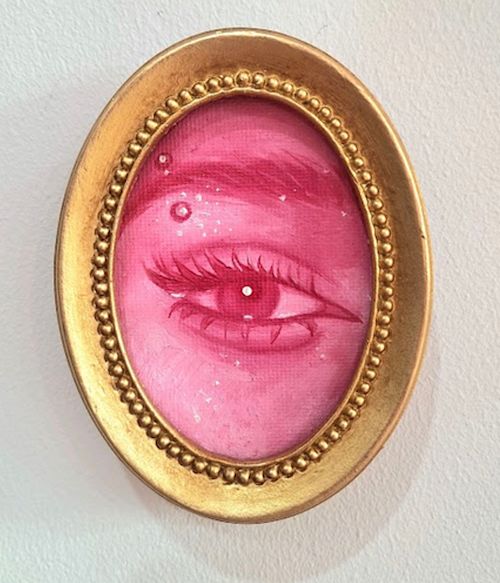 Emma Hapner
Lover's Eye V, 2026
Oil on canvas in found frame
4.25 x 3.25 inches
10.8 x 8.3 cm