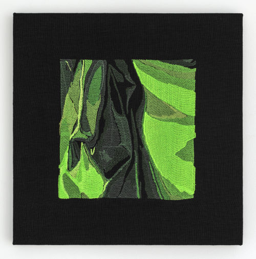 Elaine Reichek
Bronzino Curtain on Black, 2020
Digital embroidery on linen
12.75 x 12.5 inches
32.4 x 31.8 cm