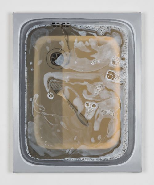 Helene Appel
Sink (with dishes 13), 2026
Acrylic, watercolor, oil and varnish on linen
19.29 x 15.55 inches
49 x 39.5 cm