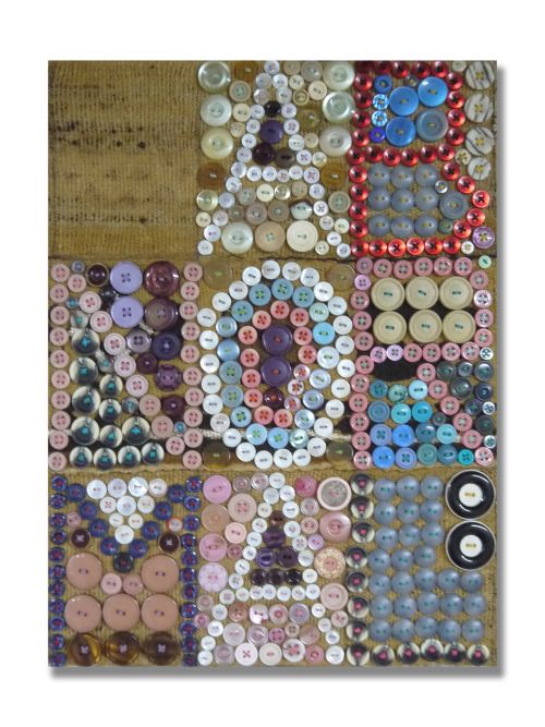 Jeff Perrone
Abnormal, 2008
Mud cloth, buttons, and thread on canvas
16 x 12 inches
40.6 x 30.5 cm