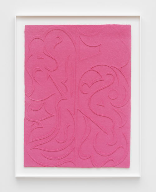 Tracy Thomason
Big Pink Brain, 2022
Embossed cotton and dispersed pigment
Unframed: 40 x 30 inches (101.6 x 76.2)
Framed: 45 x 35 inches (114.3 x 88.9 cm)
