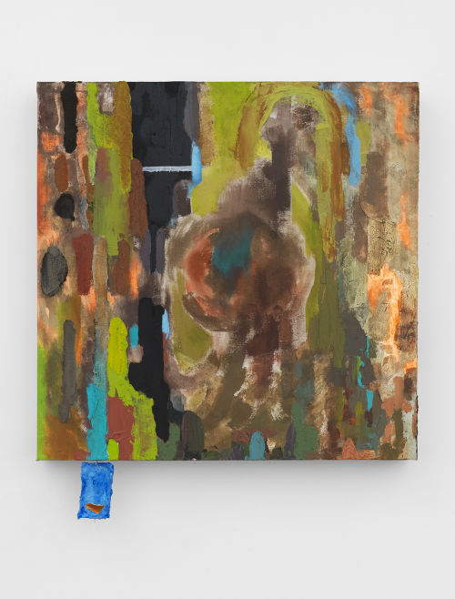 Kianja Strobert
P.M, 2017
Oil, acrylic, pumice, acrylic paint, paper maché, metal lathe, thread, tangerine peel
30 x 30 x 3.5 inches
76.2 x 76.2 x 8.9 cm