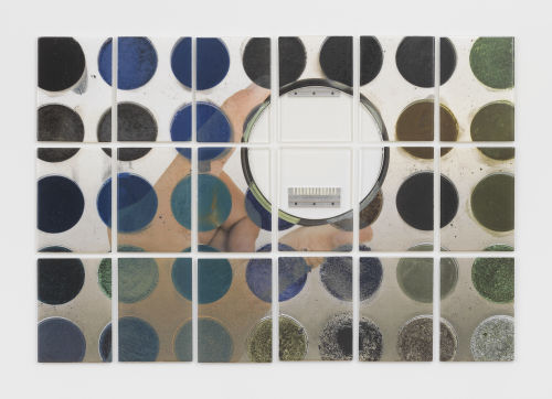 Sara Greenberger Rafferty
Sight Circle, 2022
Fused and kiln-formed glass, hardware
44 x 65 1/4 x 3/4 inches (111.8 x 165.7 x 1.9 cm)
(Inventory #SGR101)