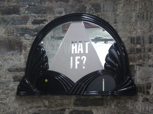 RJ Supa
What If?, 2018
Acrylic on mirror and candle
40 x 64 inches
101.6 x 162.6 cm