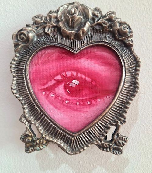 Emma Hapner
Lover's Eye I, 2026
Oil on canvas in found frame
4 x 3.25 inches
10.2 x 8.3 cm