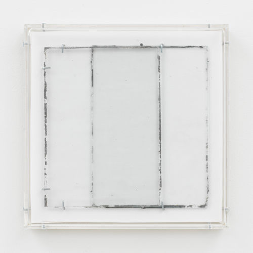 Anneke Eussen
In Between 04, 2021
Antique glass recuperated from stained glass windows, metal hooks, mounted on wood, and plexiglass frame
9.06 x 9.06 inches
23 x 23 cm