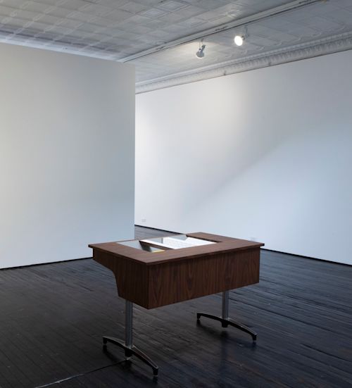 Meredith James
Subway Entrance, 2019
Desk, wood, acrylic paint, and fiber optic lights
47.5 x 26.25 x 30.23 inches


