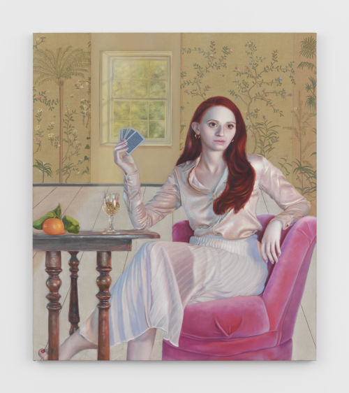 Hannah Murray
The Dealer, 2022
Oil on linen
46 x 40 inches (116.8 x 101.6 cm)