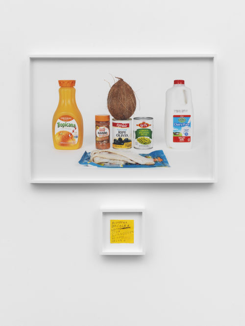 Nobutaka Aozaki
Groceries Portraits (Broadway & W 207 St, NY), 2020
Archival pigment print and found shopping list
Photo:  16 1/4 x 24 inches
41.3 x 61 cm
Shopping list: 5 7/8 x 5 7/8 inches
14.9 x 14.9 cm