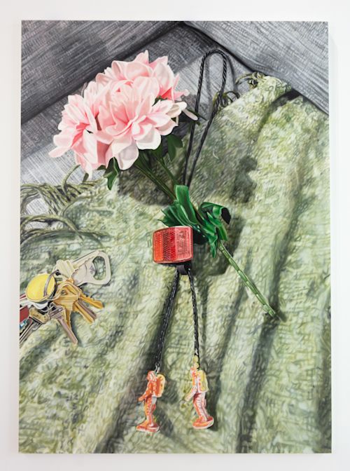 Cait Porter
Bolo Tie with Pink Flowers, 2026
Oil on linen
84 x 60 inches
213.4 x 152.4 cm