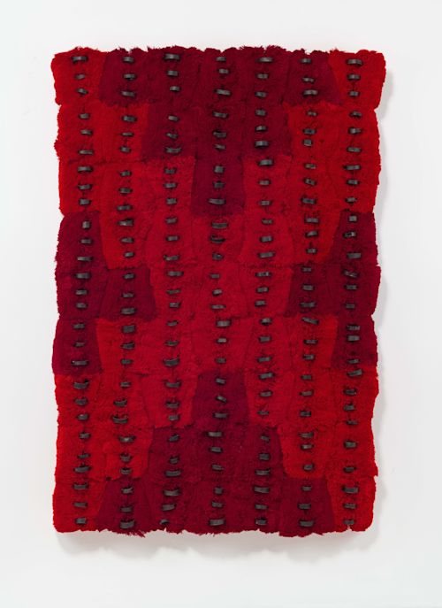 Brenda Mallory
Fragment (To Gather), 2023
Thread, thread cores, staples, and wax on wood panel
63 x 42 x 6 inches
160 x 106.7 x 15.2 cm