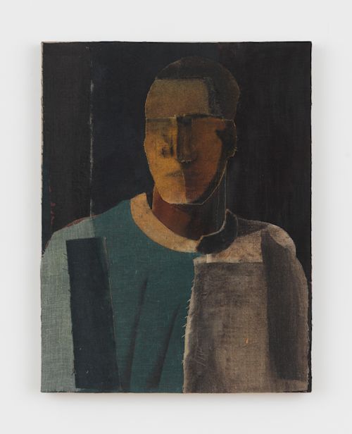 Alessandro Teoldi
Autoritratto (dopo Sironi), 2025
Oil, charcoal, ink, pastels, fabric and linen collage mounted on linen
26 x 20 inches
66 x 50.8 cm