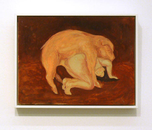 Mariano Chavez
The Pig, 2001
Oil on panel
9.75 x 12.75 inches
24.8 x 32.4 cm