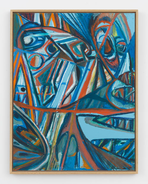 Johannes VanDerBeek
Blue Masks, 2017
Oil stick and oil pastel on panel
26.5 x 21 inches
67.3 x 53.3 cm