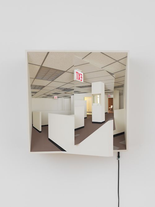 Meredith James
South 50° East (C-Stand, Column), 2025
Wood, aluminum, acrylic paint, magic sculpt, plastic film, led lights 
25 x 25 x 18.5 inches
63.5 x 63.5 x 47 cm