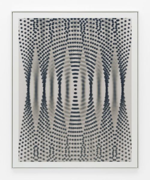 John Opera
Radial #11, 2019
Cyanotype, acrylic and vinyl paint on canvas in artist frame 
61 1/4 x 49 1/4 inches