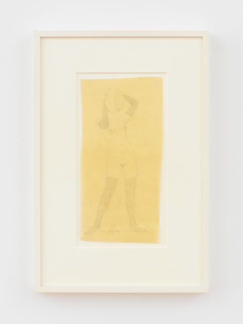 John Wesley
Untitled (Woman in Fishnets), 1963
Pencil on tracing paper
20 1/2 x 13 5/8 inches
52.1 x 34.6 cm