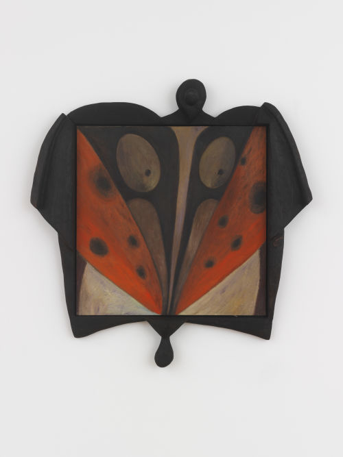 Ever Baldwin
Pinned, 2022
Oil on canvas in charred wood frame
51 x 50 x 7 inches
129.5 x 127 x 17.8 cm